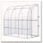 Outsunny 7' x 4' x 7' Outdoor Lean to Greenhouse, Walk-In Green House Plant Nursery with Roll-up Window, PE Cover, White