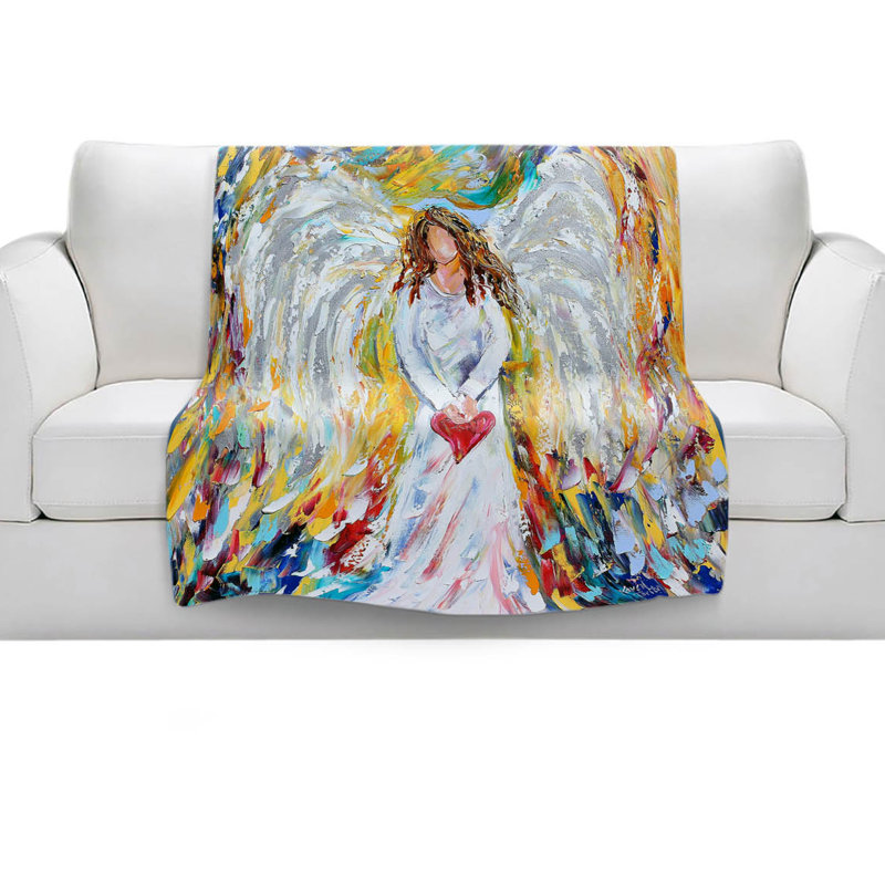 Couverture sherpa doux ange of my cardiaque, l 51 po x L 60 po