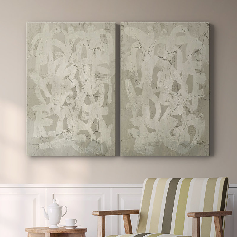 Impasto Artifact I - Toile tendue avec châssis de qualité supérieure - Prêt à être accroché