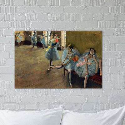 «Dancers» Rail par Edgar Degas, reproduction d'art sur toile