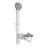 60" W x 74" H Frameless Rectangle Sliding Tub & Shower Kit with Towel Bar and Base Included-745283334-691720576