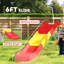 Toboggan pour enfants QABA, équipement de terrain de jeu autoportant en métal avec échelle d'escalade, plateforme pour la cour, extérieur, intérieur, cadeau pour garçons, filles, 3 à 8 ans, rouge