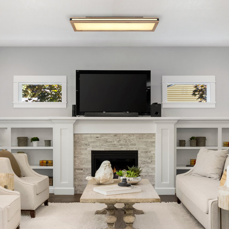 Lido Manufactured Wood LED Flush Mount