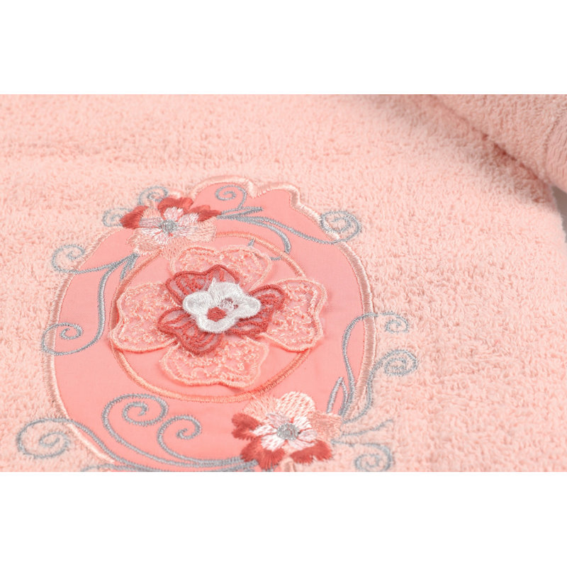 Ensemble de serviettes 100% coton 2 pièces Bera, Pêche