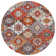 Machine Washable Indoor/Outdoor Xhevrie Paprika Rug