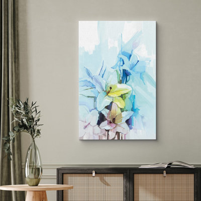 «Smudge Effect Lily Bouquet Colorful Multicolor» sur toile