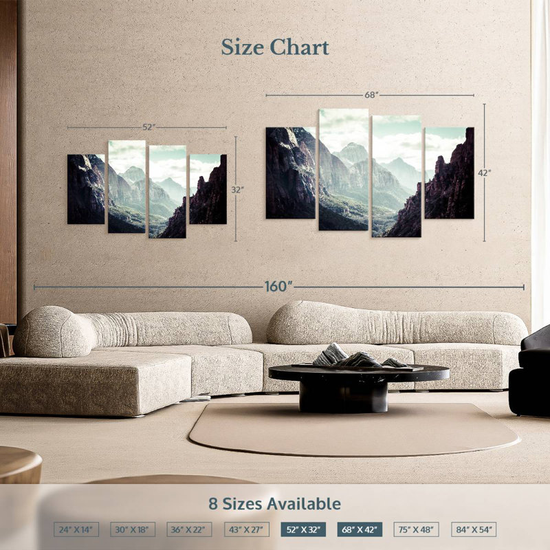 Alvord Zion Mountain Scenery, 32'' H x 52'' W
