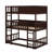 Triple Wood Bunk Bed, With Ladders, Guardrails-816754215