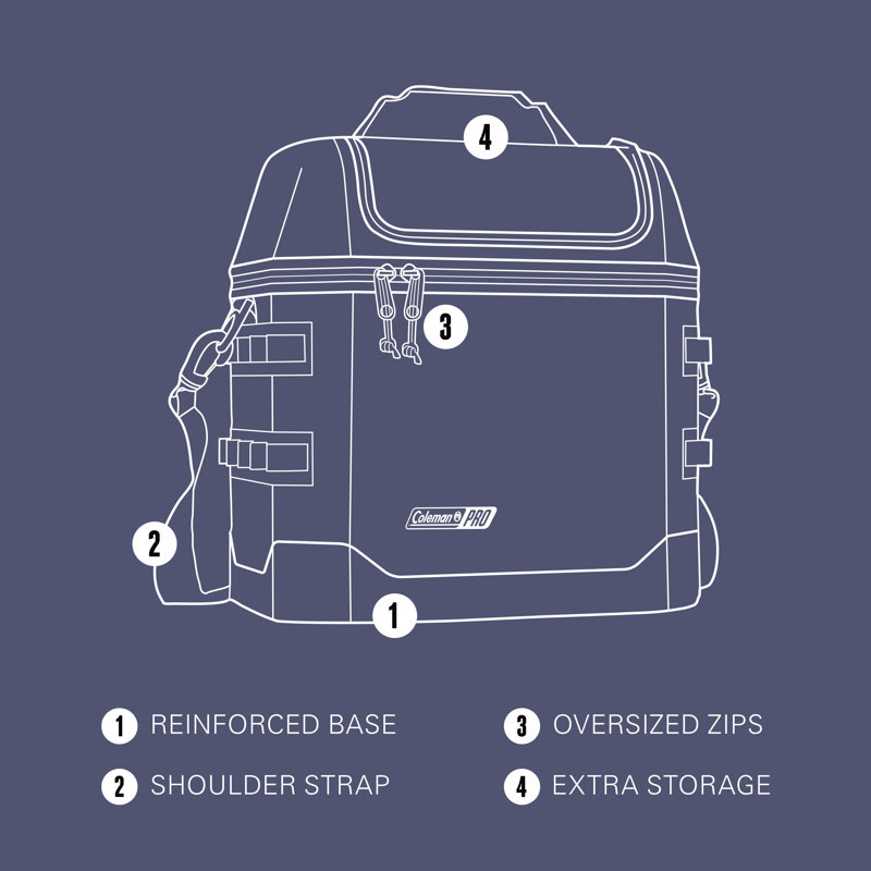 Coleman Pro 16-Can Soft Cooler, Blue Sky
