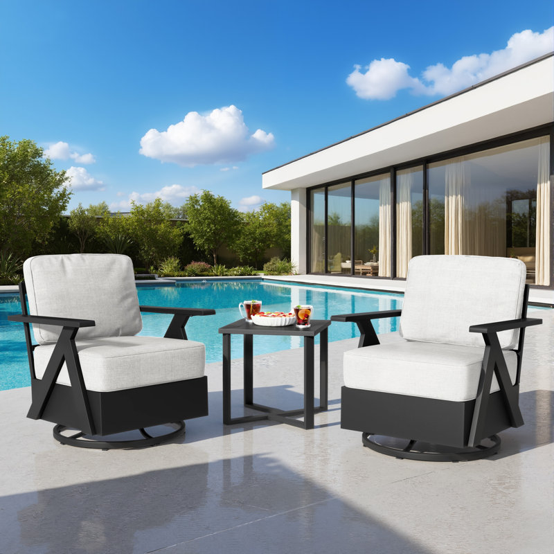 3 Piece Seating Group with Cushions, Beige