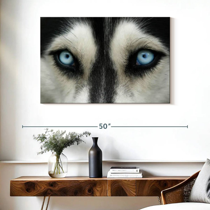 Brampt Sky Eyed Husky, 26" H x 39" W