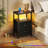 Nightstands Set of 2, End Tables with Charging Station and LED Lights