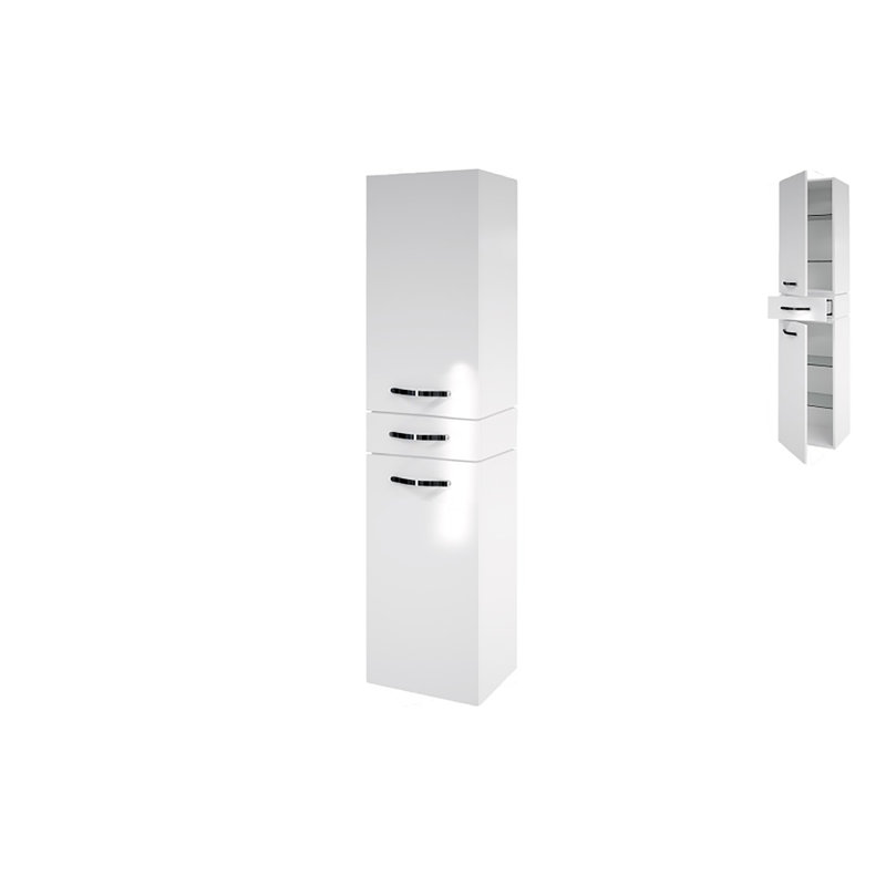Arcisz Linen Cabinet, Arctic White, Left