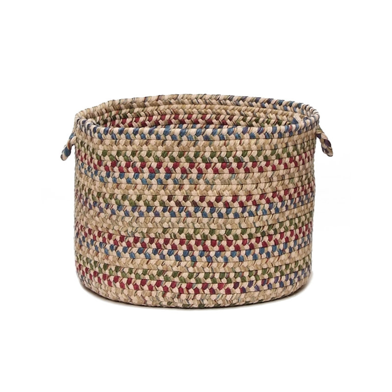Langley Street® Entwistle Fabric Decorative Basket, 10" H x 14" W x 14" D, Oatmeal