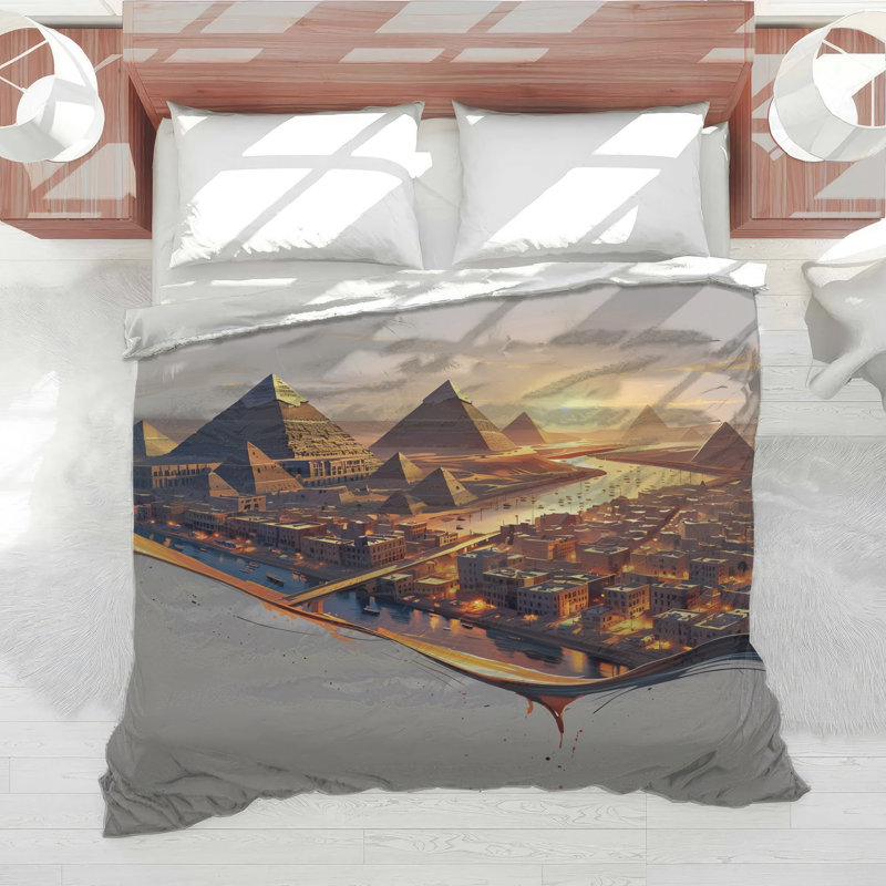 Édredon Pyramids At Sunset, Très grand lit