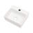 13.6X11.6 Inch Rectangle White Ceramic Wall Mount Bathroom Sink, Stain , Low Water Absorption, Floating Style, Mounting Accessories Mounted Sink With Single Faucet Hole, Acid Smooth Surface, Modern