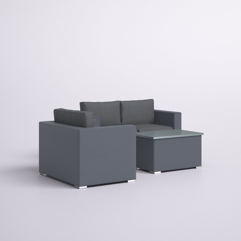 Estee 3 - Person Patio Conversation Set with Cushions