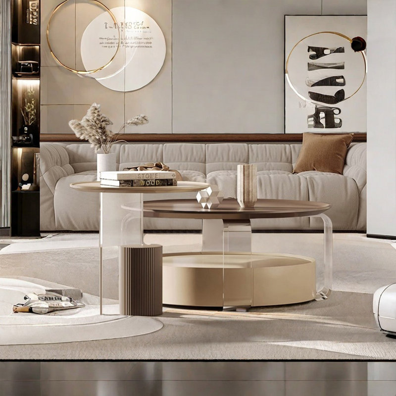 Cream style acrylic simple coffee table