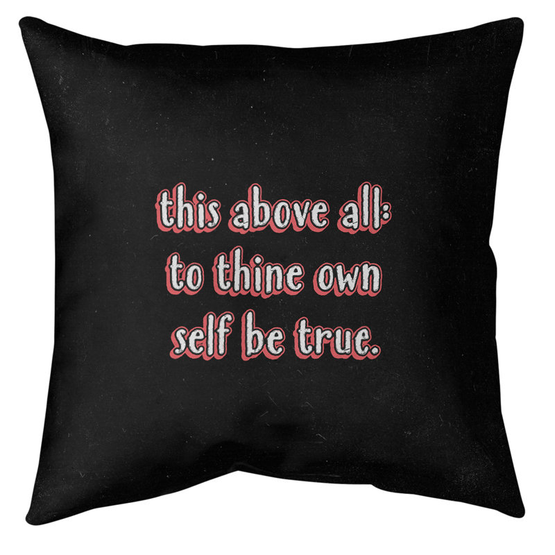 Coussin de sol d’inspiration Shakespeare, Rouge, H 36 po x l 36 po