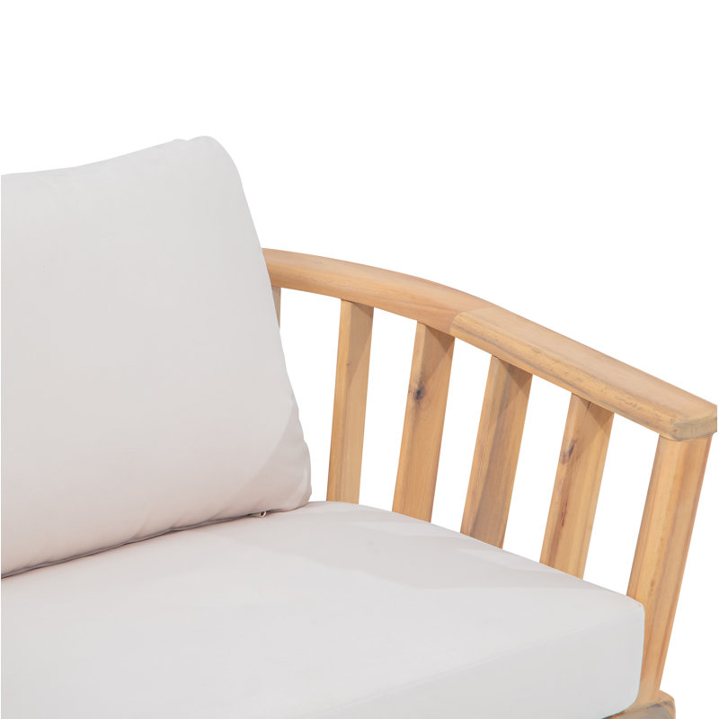 Chaise longue d'extérieur en bois massif Dacey