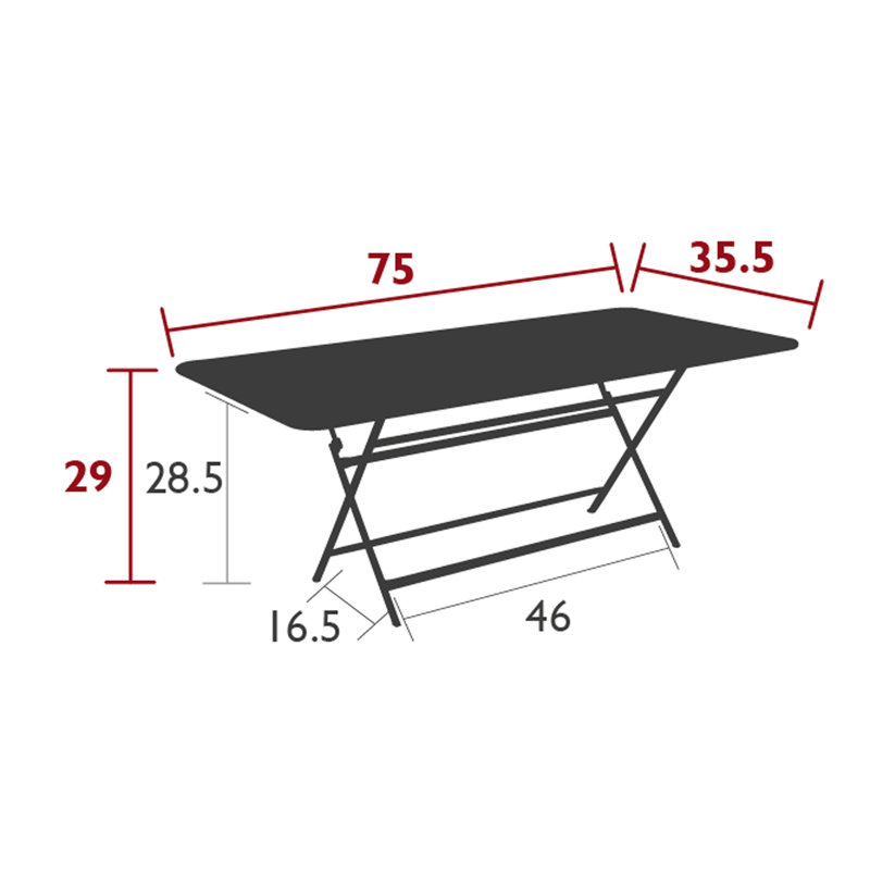 Caractere Outdoor Dining Table, Storm Gray