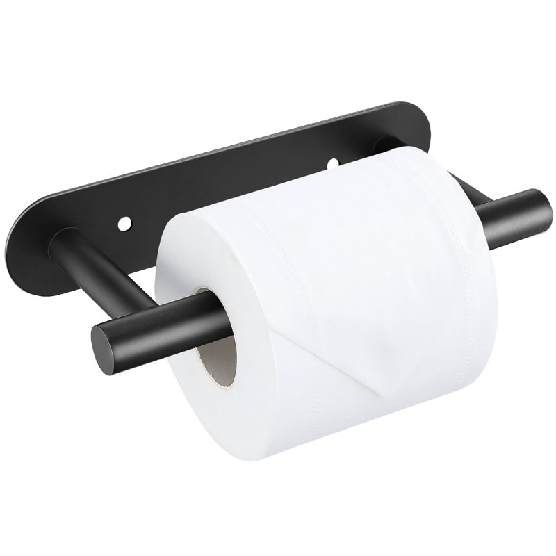 Wall Mounted Toilet Paper Holder, Matte Black