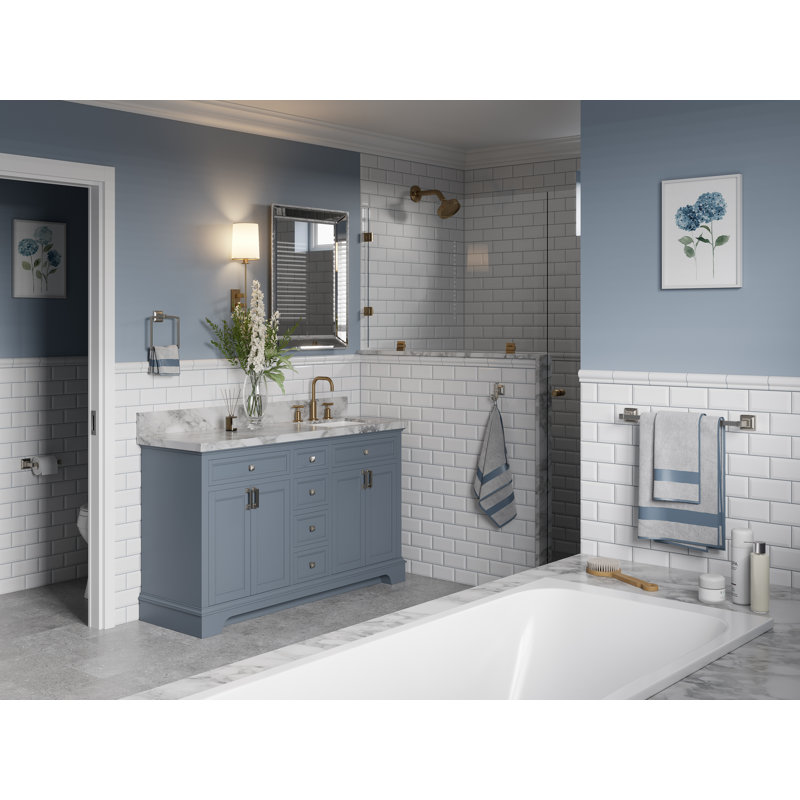 Anneau à serviettes de la collection Studio - nickel satiné 7 3/8 po x 6 1/2 po - accessoire de salle de bain transitionnel