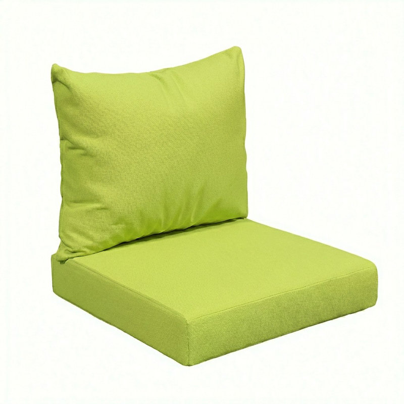 Sunbrella Outdoor Solid Knife Edge Deep Seating Pillow and Cushion Set, 23.5 in W x 23 in D x 5 in H