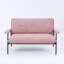 Canapé compact en velours côtelé rose moderne et compact avec petits espaces polyvalents