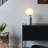 Mila Tall 15 in. Modern Marble and Frosted Globe Bedside Table Lamp with Integrated Energy-Saving LED Light - Bundle Set of 2