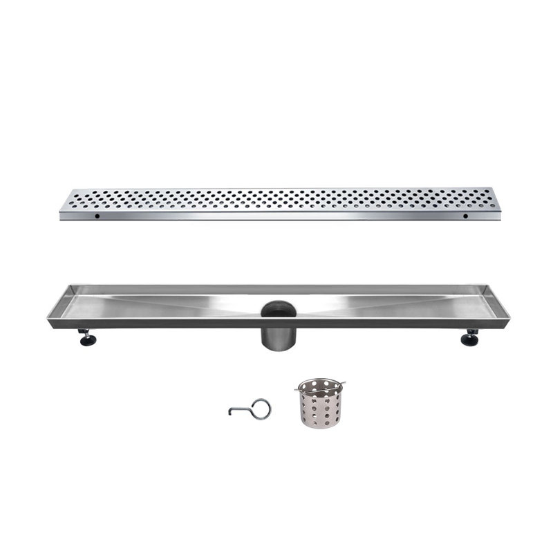 Rhone River Series 32 Inch Long Stainless Steel Linear Floor Shower Drain