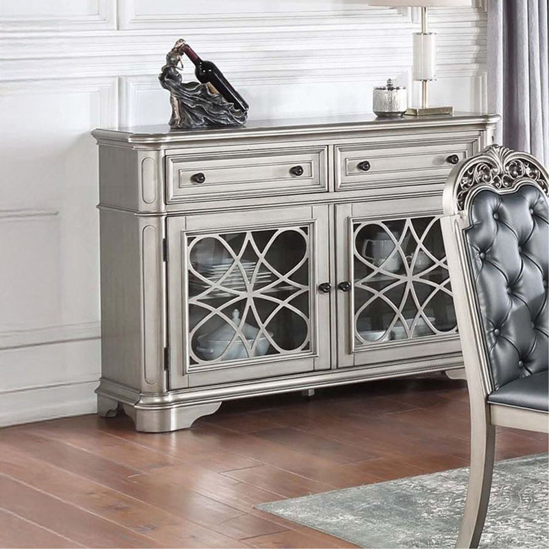 Mobilier de salle à manger de style traditionnel 1 pièce, Argent