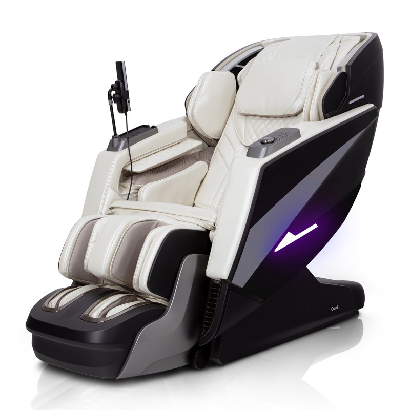 Fauteuil de massage 4D LT, Similicuir taupe