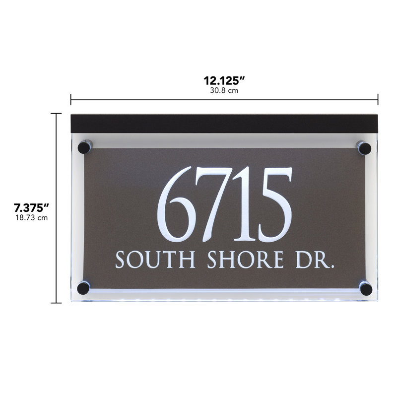 Trajan Engraved 2-Line Address Sign, Black, Yes