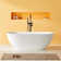 69 in. x 29.5 in. Freestanding Stone Solid Surface Soaking Tub with Overflow and Pop-Up Drain, Matte White