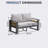 Outdoor Aluminum Patio Loveseat With Cushions-2092109994