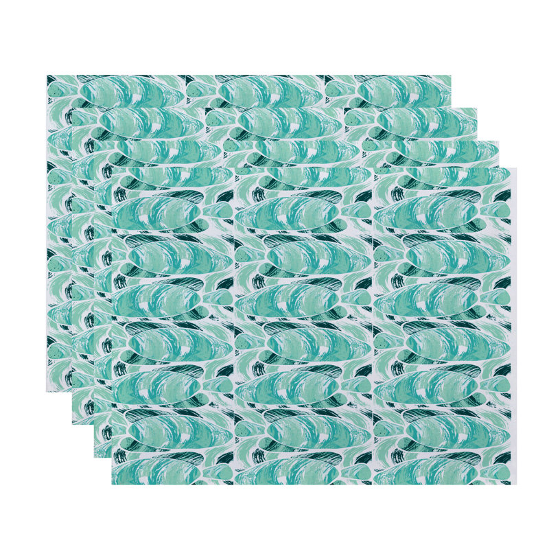 Ensemble de napperon 4 pièces Eastbourne, Turquoise