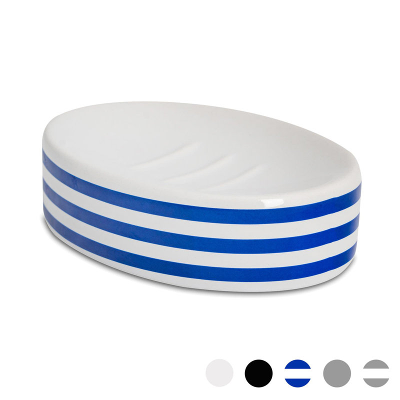 Harbour Housewares - Ceramic Soap Dish, Navy