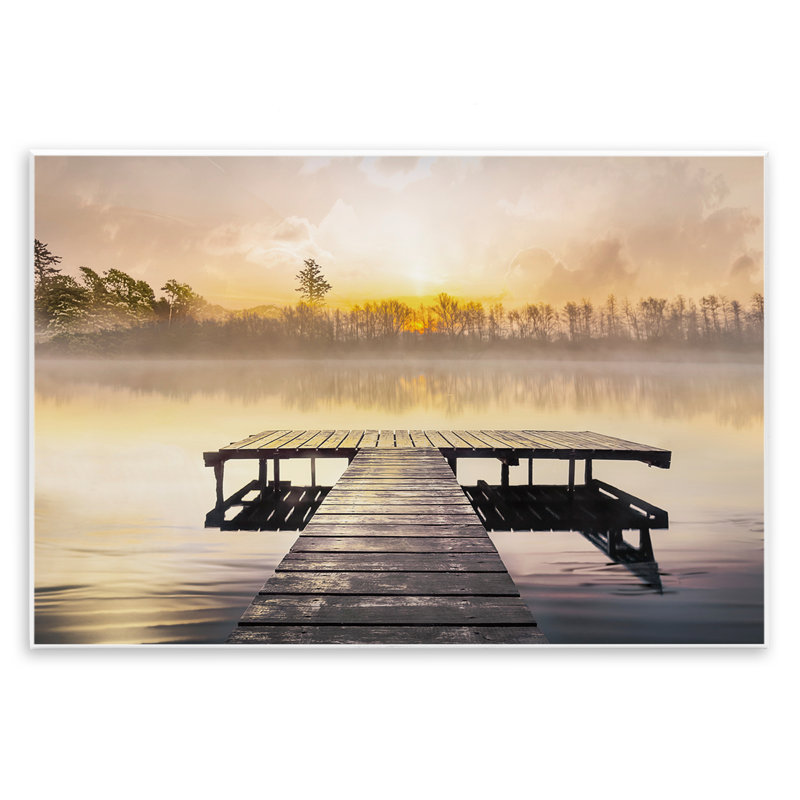 Plaque murale estivale Sunrise Dock, design par Mike Calascibetta, H 10 po x l 15 po