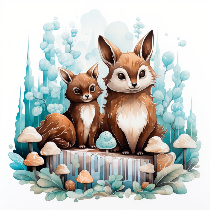 Two pals - 24"x24" Framed canvas