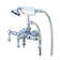 Vintage Triple Handle Wall Mounted Clawfoot Tub Faucet with Handshower