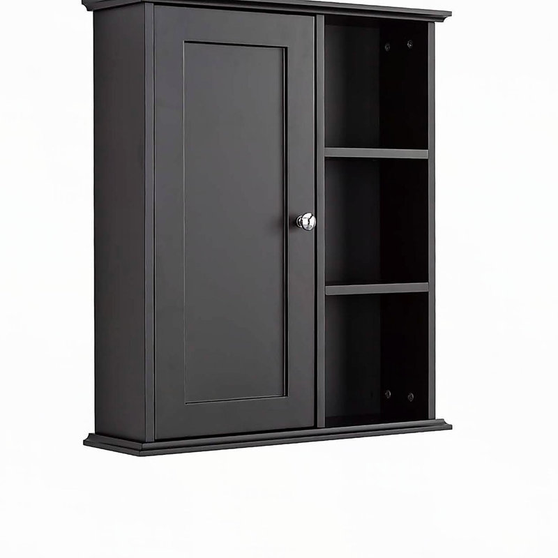 23.6"Bathroom Wall Cabinet, Black