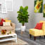 60'' Faux Philodendron Plant in Ceramic Planter