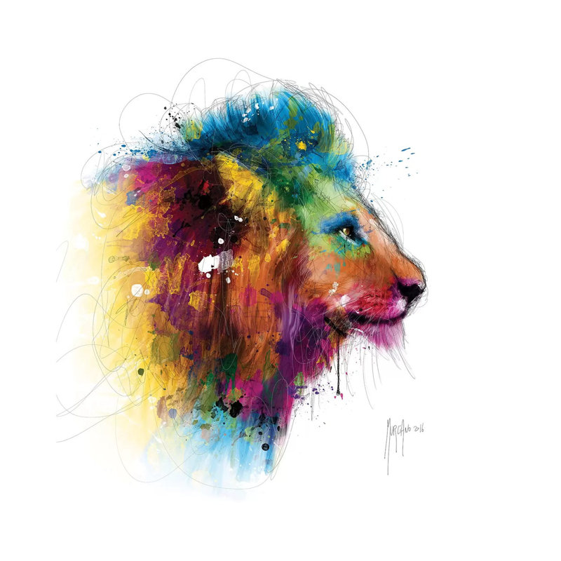 Jungle's King by Patrice Murciano - Wrapped Canvas Painting, 93.98 cm H x 93.98 cm W