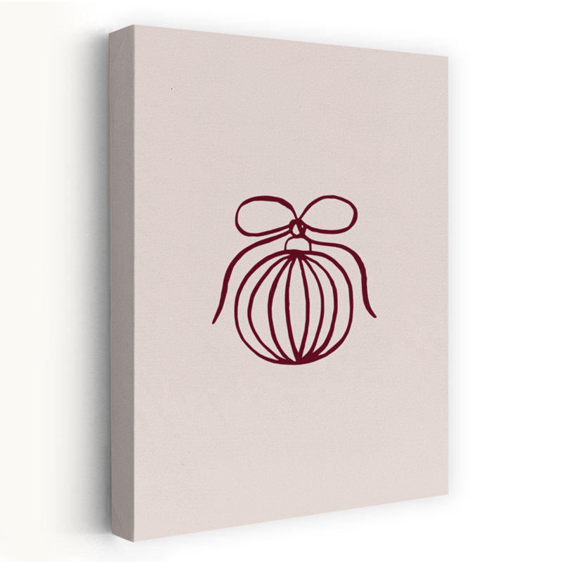 Minimal Christmas Ornament Classic Elegant Minimalist Winter Architecture Wall Art Print, 91.44cm H x 60.96cm W