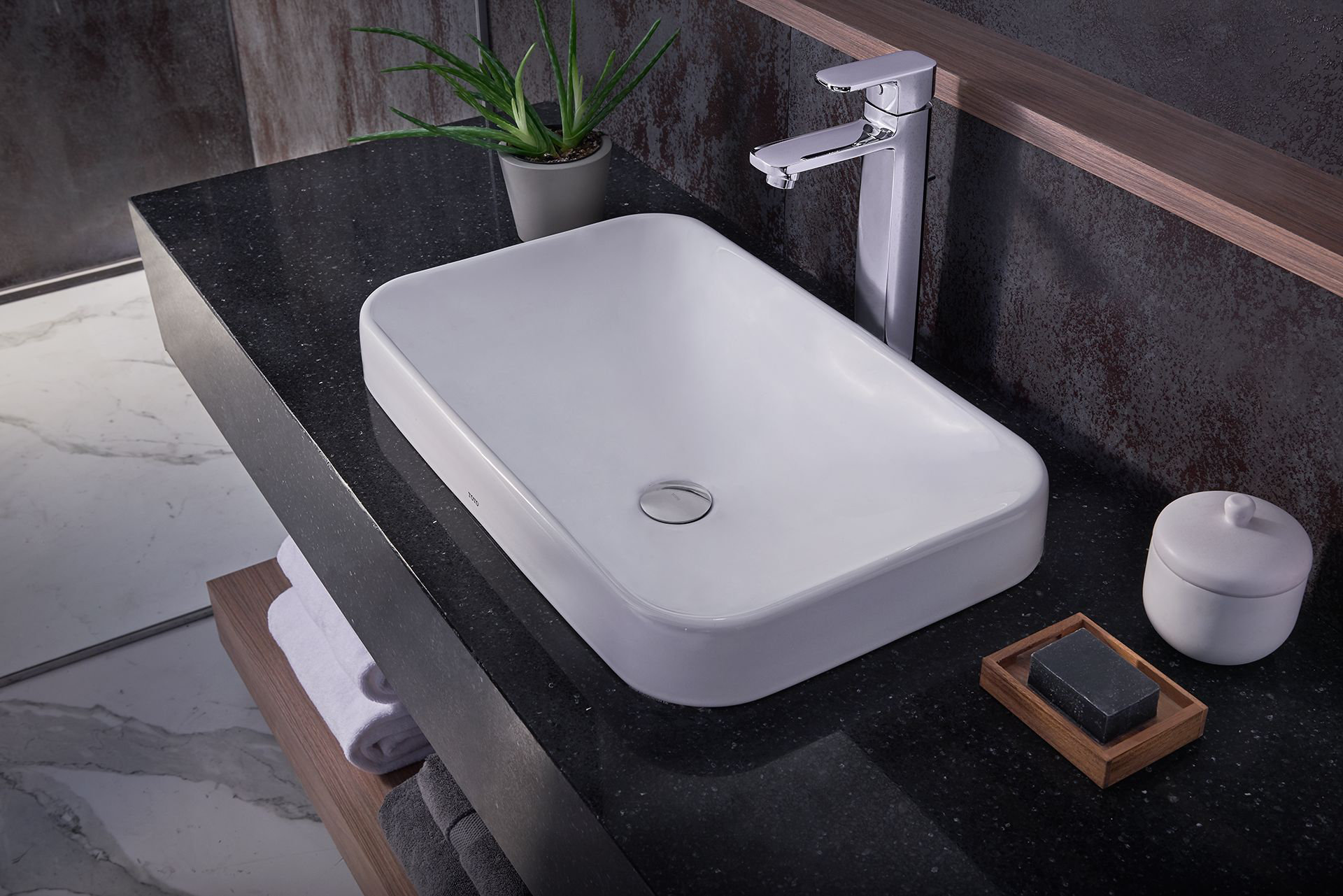 TOTO Arvina™ Cotton White Vitreous China Rectangular VesselBathroom Sink with Overflow & Reviews