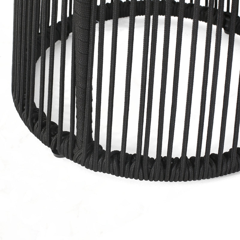 Table d'appoint d'extérieur pour patio, Noir