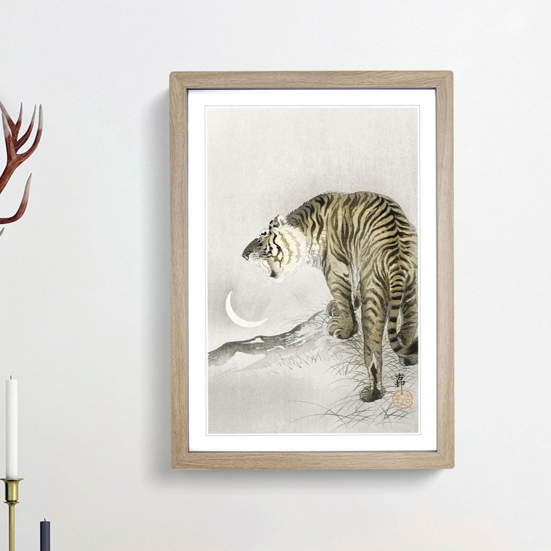 Roaring Tiger by Ohara Koson - Picture Frame Painting Print