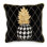 Pineapple Black Pillow Cover & Insert