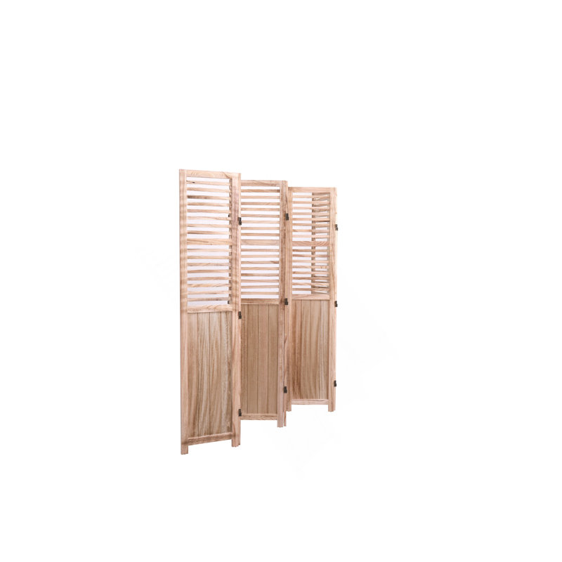 Cloison pliante en bois massif l 82,8 po x H 65 po H 6 po, naturel